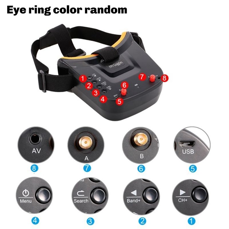 ABKQ-High-Quality VR009 5.8G 4 - Fpv Drone Goggles บทวิจารณ์และราคา