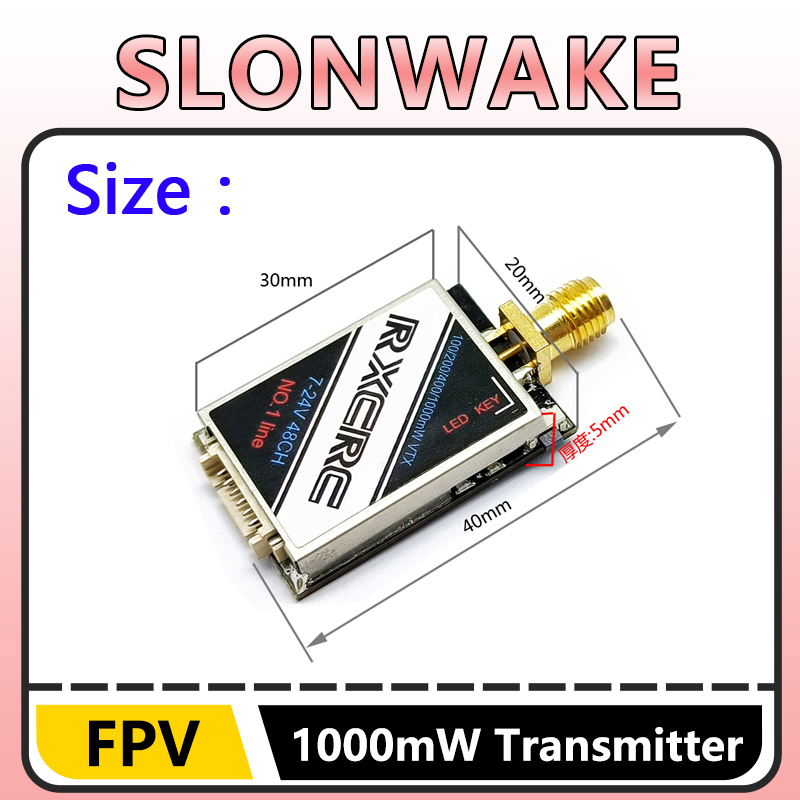 SLONWAKE  5.8G 48CH 1W VTX 100 - Fpv Drone Camera บทวิจารณ์และราคา