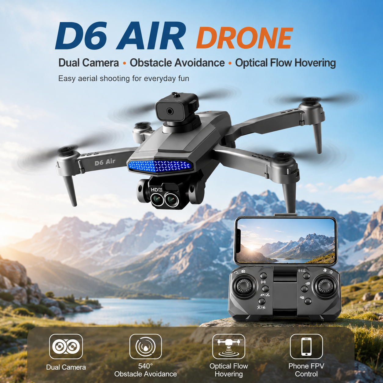 ZNLYRION D6 Air Foldable RC Dr - Fpv Drone Bag บทวิจารณ์และราคา