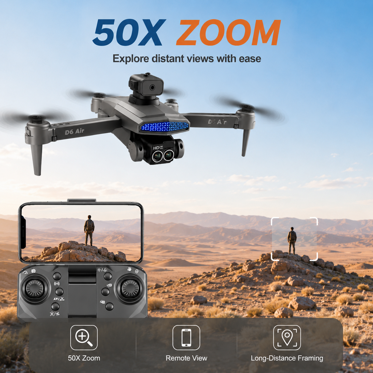 ZNLYRION D6 Air Foldable RC Dr - Fpv Drone Bag บทวิจารณ์และราคา