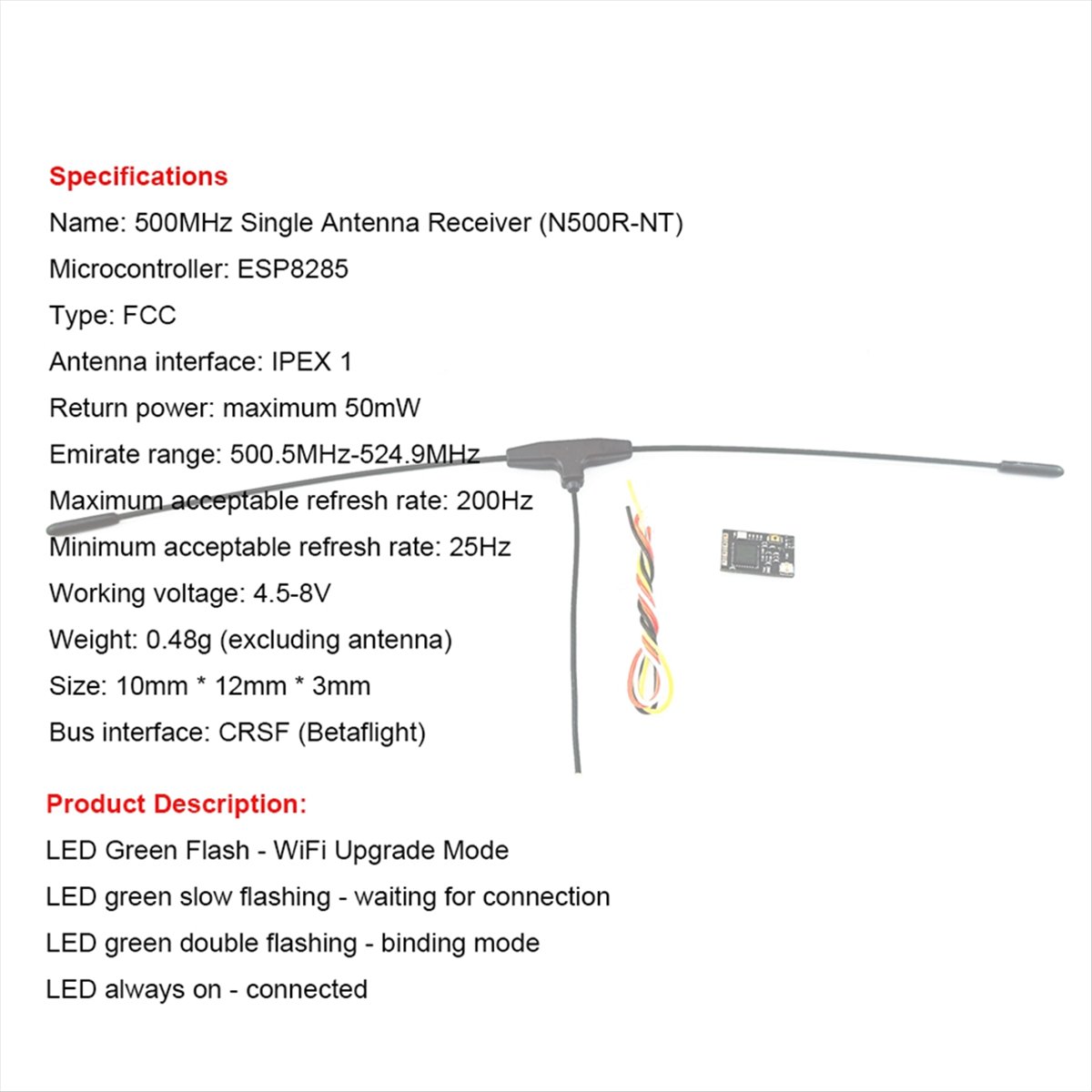 500MHz Receiver 500.5MHz-524.9 - Fpv Drone Receiver บทวิจารณ์และราคา